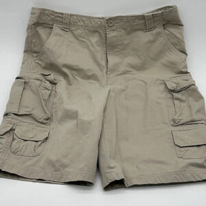 RedHead Cargo Shorts Mens Size 36 Flat Front Beige Hiking Outdoor Pockets 36X9